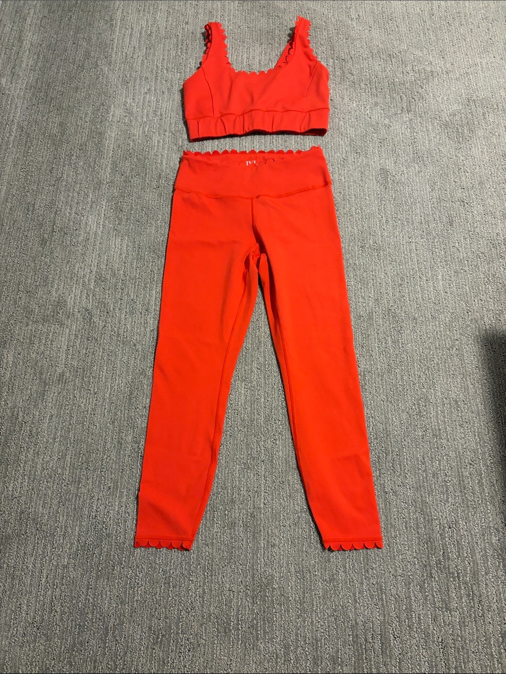 IVL Fiery Coral Active Leggings and Crop Top Set